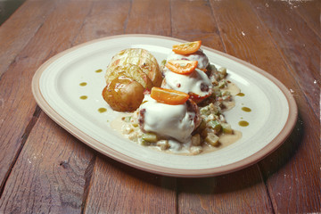 Veal medallions with potato