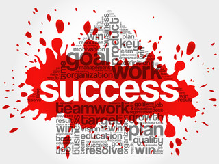 Success Arrow word cloud, business concept