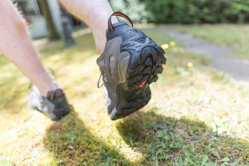 Jogger running outdoors