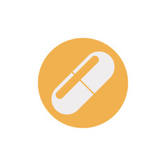 Flat web icon of drugs
