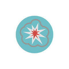 Fototapeta premium Flat web icon of explosion
