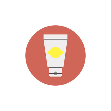 recommend clip art: Flat web icon of cream tube