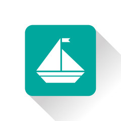 Vector icon of yacht