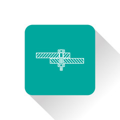 Bolt and nut icon, vector illustration