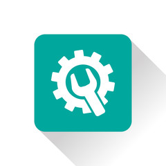 Wrench and gear icon, vector illustratoon