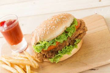 crispy chicken burger