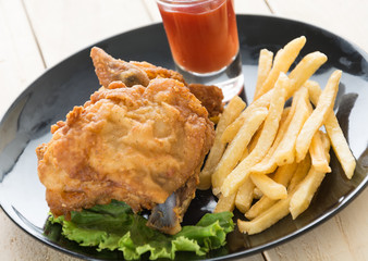 fried crispy chicken