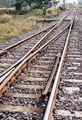 Railway yard with switcher