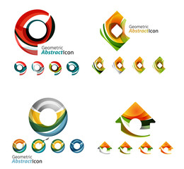 Universal abstract geometric shapes - business emblems