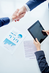 Hands of businessmen