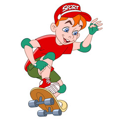 boy with skateboard