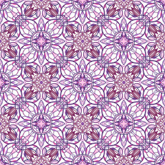 Pattern with decorative symmetric oriental ornaments