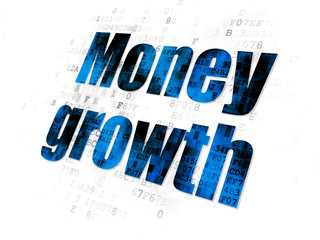 Money concept: Money Growth on Digital background