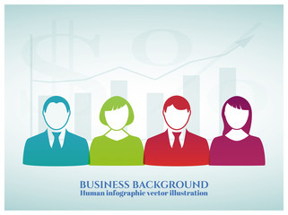 Human infographic vector illustration
