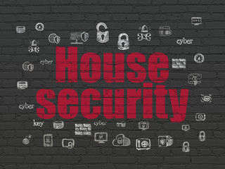 Security concept: House Security on wall background