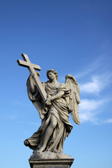 Angel statue on the Ponte Sant Angelo in Rome, Italy