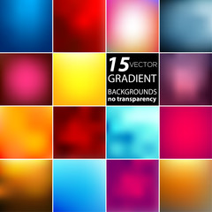 Set of soft gradient backgrounds.