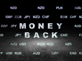 Finance concept: Money Back in grunge dark room