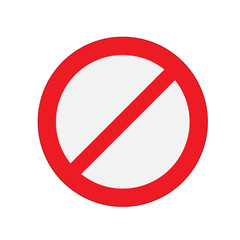 Prohibition Sign . Vector illustrations