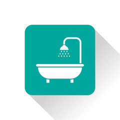 shower icon. Bathroom symbol