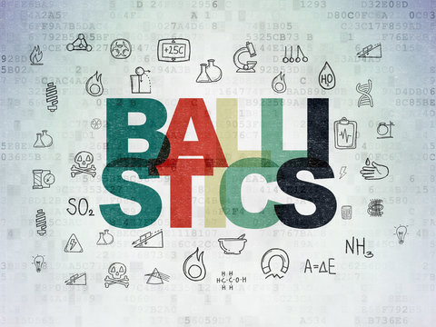 Science concept: Ballistics on Digital Paper background
