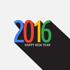 Happy New Year 2016 Card. Vector illustration