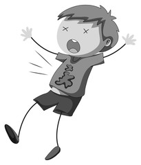 Little boy being shot