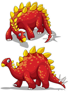 Dinosaur in red color