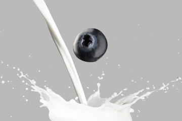 Milk Splash With Blueberry