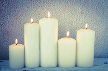 Obraz na płótnie Canvas burning candles decoration