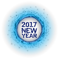 New Year as abstract fireworks