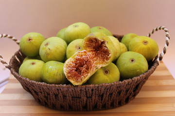 Figs ripe fruit in a basket summer Turkey
