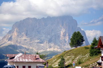 Obraz premium Gardena Pass dolomiti unesco