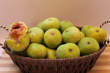 Figs ripe fruit in a basket summer Turkey