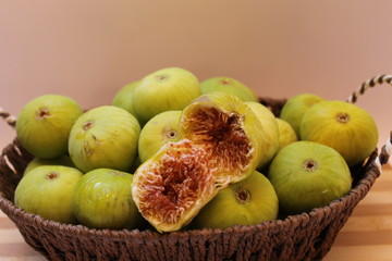 Figs ripe fruit in a basket summer Turkey