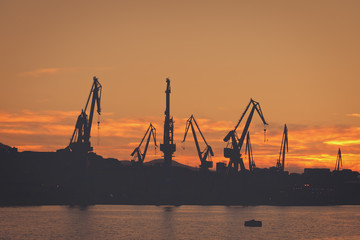 Fototapeta premium Cranes in Sestao