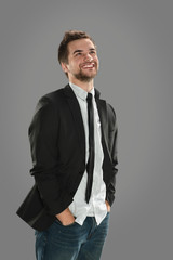 Portrait of Young Businessman Smiling