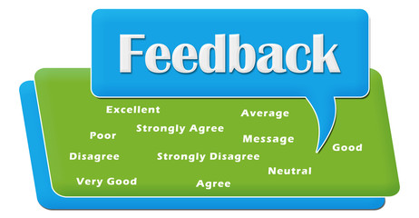 Obraz premium Feedback Comment Symbol Block 