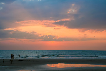 Calm sunset at goa india