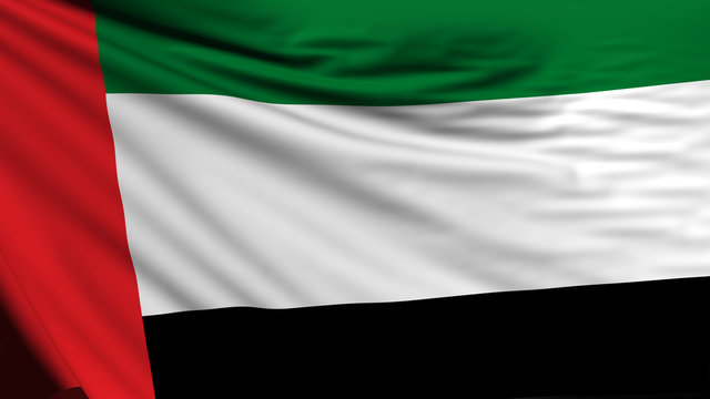 UAE flag, United Arab Emirates background