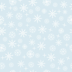 snowflakes seamless pattern