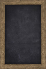 empty chalkboard with wooden frame - background