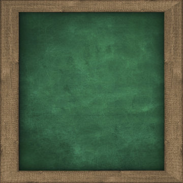 empty chalkboard with wooden frame - background