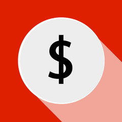 Money icon - dollar sign. Vector illustration. Eps 10