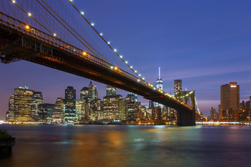 Fototapeta na wymiar New York and The Brooklyn Bridge 