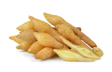 Fingerroot, Kaempfer, Boesenbergia on white background