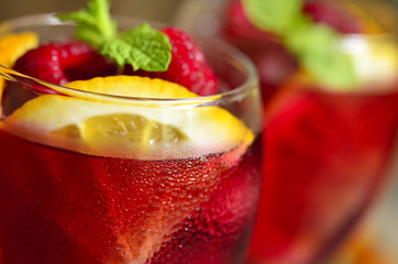 Homemade delicious sangria.