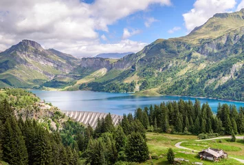 Muurstickers Dam Barrage de Roselend en Savoie