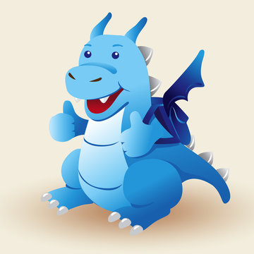 Blue Nerdy Dragon