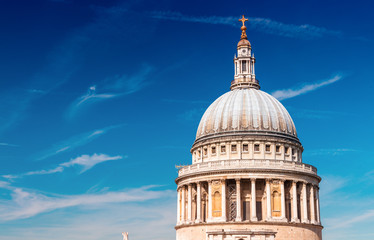 Wondeful aerial view of St Paul Cathedral